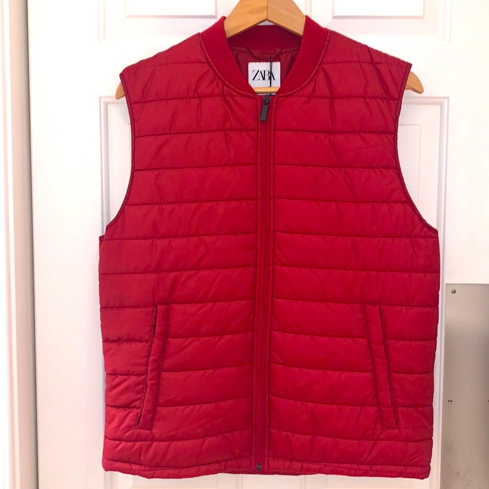 ZARA Men Puffer Vest Mens Size M - Picture 4 of 14